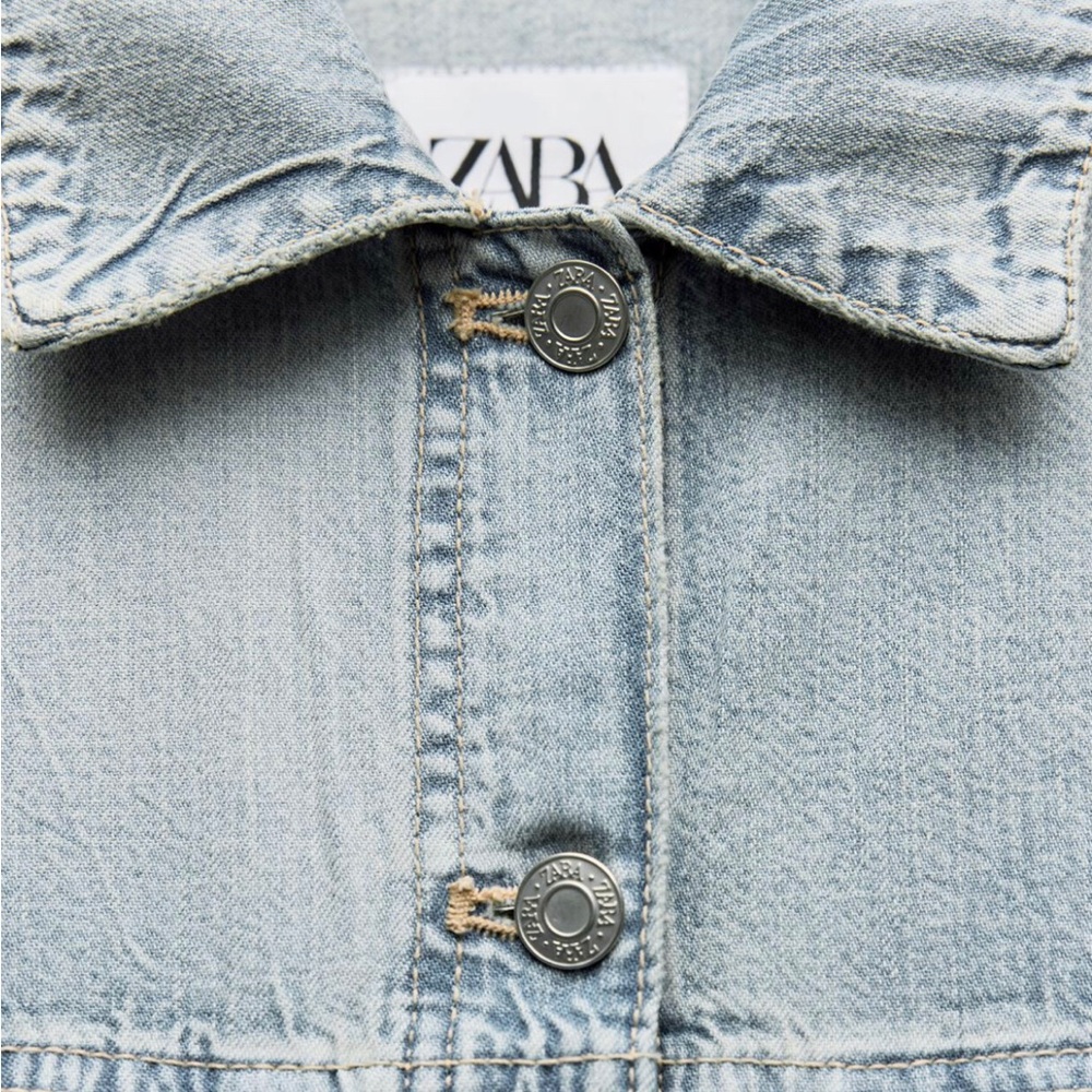 TRF STRAIGHT CUT DENIM JUMPSUIT bloggeres favorite - Picture 5 of 5